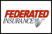 Federated Insurance logo In Red And Black